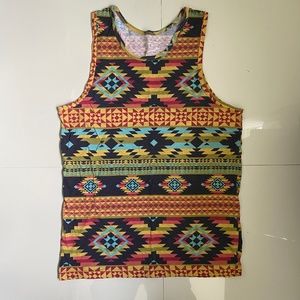 Medium Empire Surplus Tank Top with Native Design